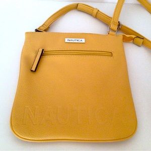 Nautica Out N About Yellow Faux Leather Crossbody.